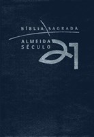 Bíblia A21 capa recouro azul
