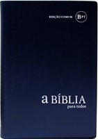 Bíblia para Todos - capa vinil azul metalizado
