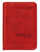Bíblia para Todos - capa camurça vermelha