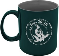 Caneca Isaías 30:15 - cor azul escuro