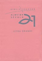 Bíblia A21 letra grande capa recouro cor rosa