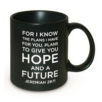 Caneca "Jeremiah 29:11" - 350ml cor preta