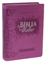 Bíblia da mulher - tamanho médio capa rosa