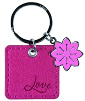 Porta-chaves Love, em couro