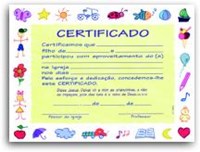 Certificado - crianças
