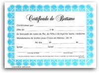 Certificado - Batismo