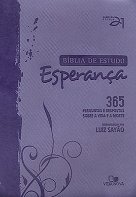 Bíblia de Estudo Esperança - capa lilás