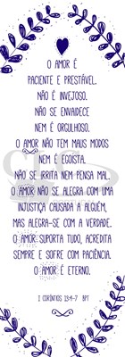Marcador 1 Coríntios 13:4-7