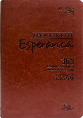 Bíblia de estudo esperança - capa couro simulado