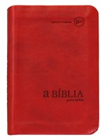 Bíblia para Todos - capa camurça vermelha