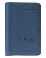 Bíblia para Todos - capa camurça azul