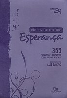Bíblia de Estudo Esperança - capa lilás