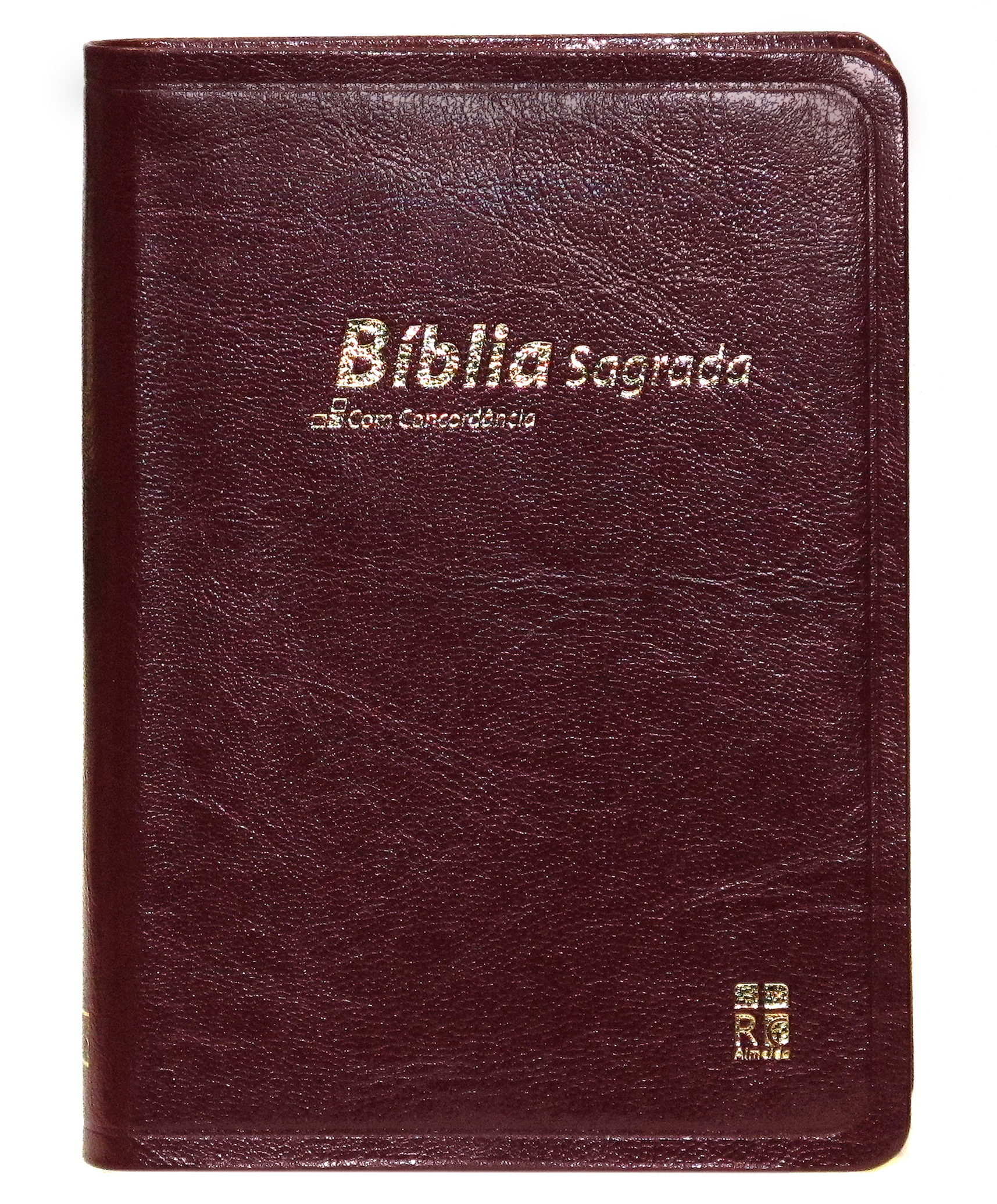 Bíblia DN 47C com capa bordô flexível e beiras douradas