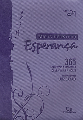 Bíblia de Estudo Esperança - capa lilás