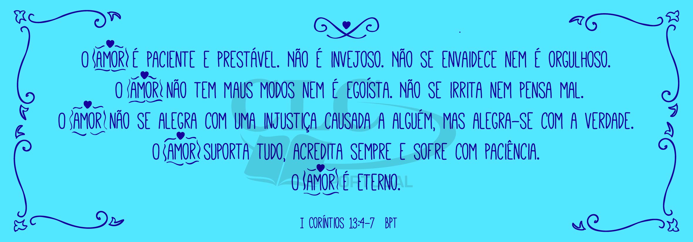 Marcador 1 Coríntios 13:4-7