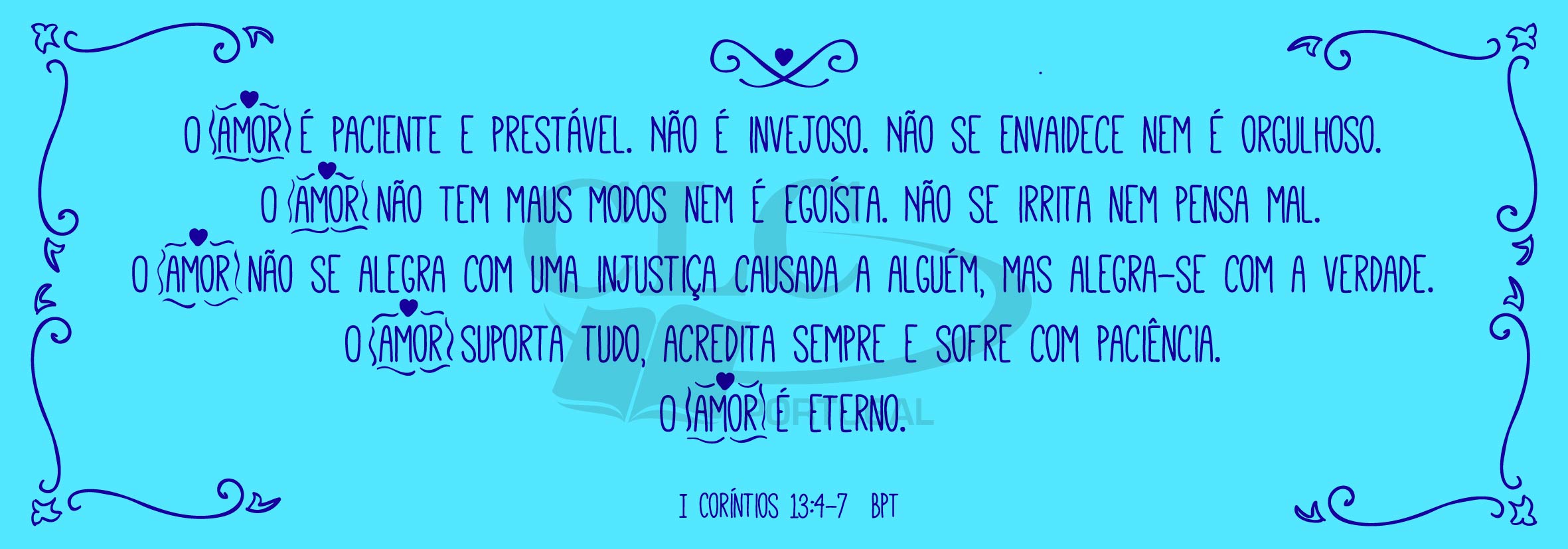 Marcador 1 Coríntios 13:4-7