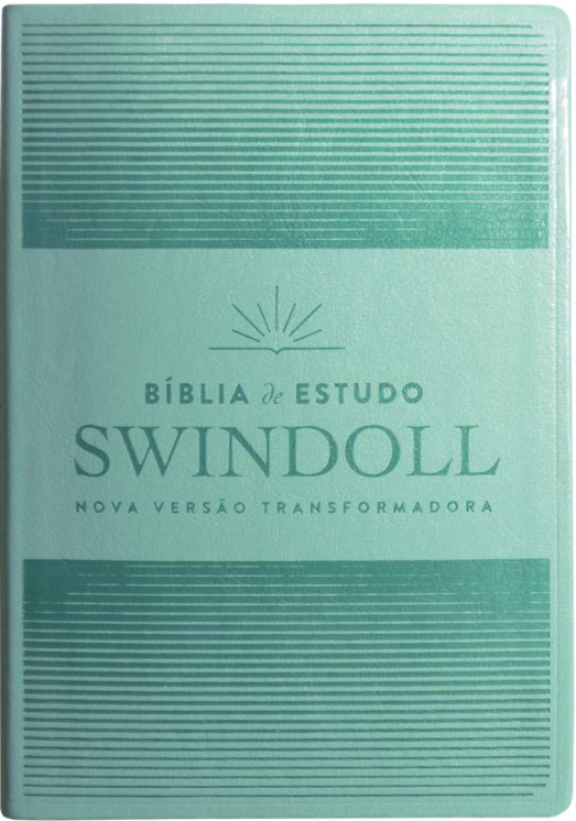 Bíblia de estudo Swindoll: Capa flexível Aqua (7898665820568): Charles R.  Swindoll (Autor), Nova Versão Transformadora (Autor): CLC Portugal