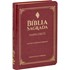 Bíblia Sagrada com letra grande, harpa cristã e palavras de Jesus impressas em vermelho.