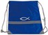 Mochila polyester com impressão de peixe e faixa relectora - cor azul